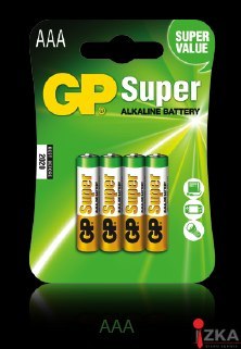 Bateria alkaliczna GP SUPER LR03/AAA (4szt) 1,5V GPPCA24AS013