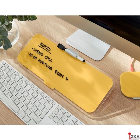 Szklany notatnik na biurko Leitz Cosy, poziomy, żółty 52690019