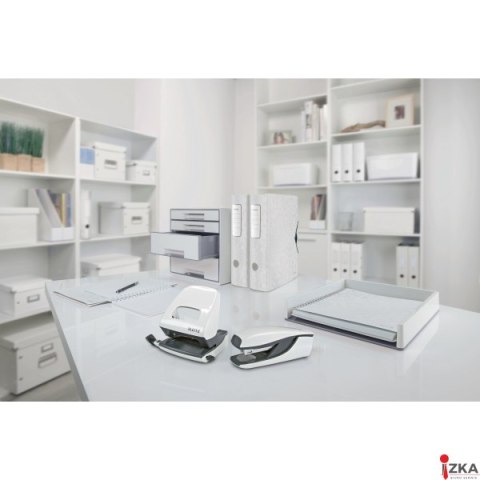 Dziurkacz 5008 LEITZ WOW biały perłowy 30 kartek duży metalowy 50081001 Dziurkacz 5008 LEITZ WOW biały perłowy 30 kartek duży metalowy 50081001