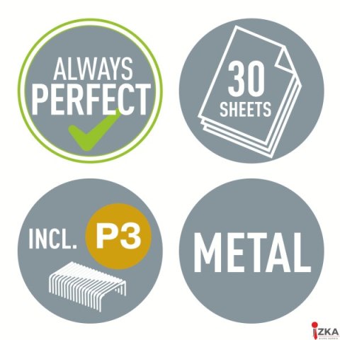 Zszywacz średni metalowy Leitz, czarny, 10 lat gwarancji, 30 kartek 55021095 Zszywacz średni metalowy Leitz, czarny, 10 lat gwarancji, 30 kartek 55021095