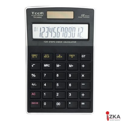 Kalkulator TOOR TR-2464C, 12 pozycyjny, funkcja sprawdzania 120-1476