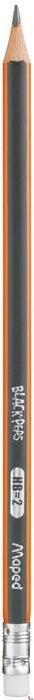 Ołówek drewniany z gumką Blackpeps HB MAPED 851721 Ołówek drewniany z gumką Blackpeps HB MAPED 851721