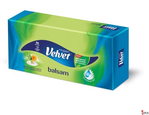 Chusteczki VELVET BALSAM ALOESU I NAGIETEK (70sztuk) 3 warstwy Chusteczki VELVET BALSAM ALOESU I NAGIETEK (70sztuk) 3 warstwy