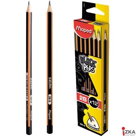 Ołówek drewniany Blackpeps 2B MAPED 850022 Ołówek drewniany Blackpeps 2B MAPED 850022