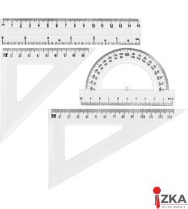 Zestaw geometryczny GR-031T, przezroczysty GRAND 130-1640