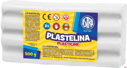 Plastelina Astra 500g biała, 303117002