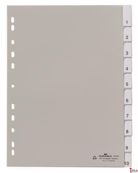 Przekładki A4-10 indeksów PP 644110
