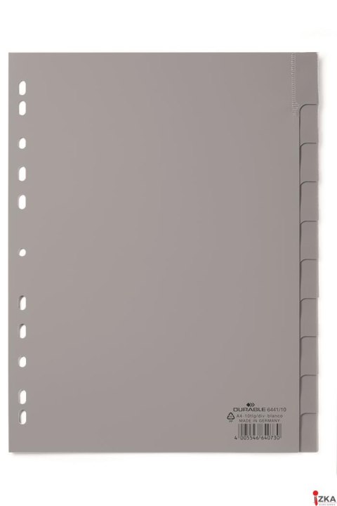 Przekładki A4-10 indeksów PP 644110