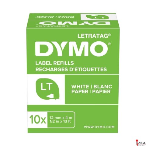 Taśma DYMO 12mm/4m - papierowa, biały S0721510