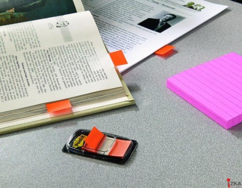 Zakładki indeksujące POST-IT_ (680-O2EU), PP, 25,4x43,2mm, 2x50 kart., pomarańczowy
