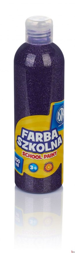 Farba szkolna Astra 250 ml - brokatowa fioletowa, 301217042
