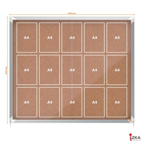 Gablota korkowa Nobo Premium Plus 15xA4 (drzwiczki przesówne) 1915332