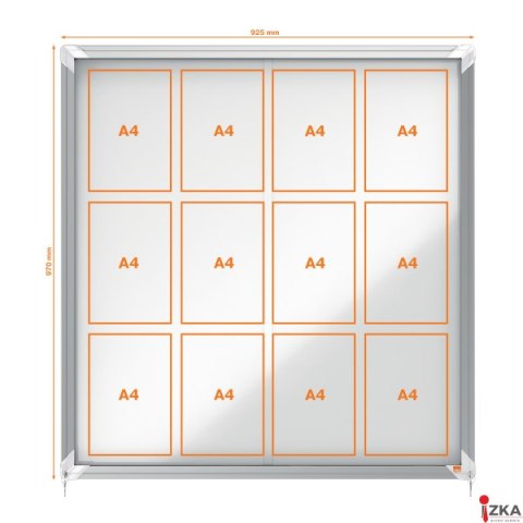 Gablota magnetyczna zewnętrzna Nobo Premium Plus 12xA4 (drzwiczki przesówne) 1902570