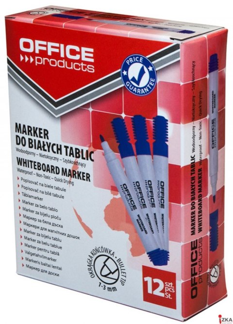 Marker do tablic , okrągły, 1-3mm (linia), niebieski, typu OFFICE PRODUCTS 17071411-01