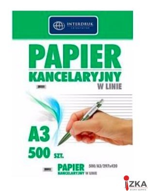 Papier kancelaryjny A3 linia (500) INTERDRUK