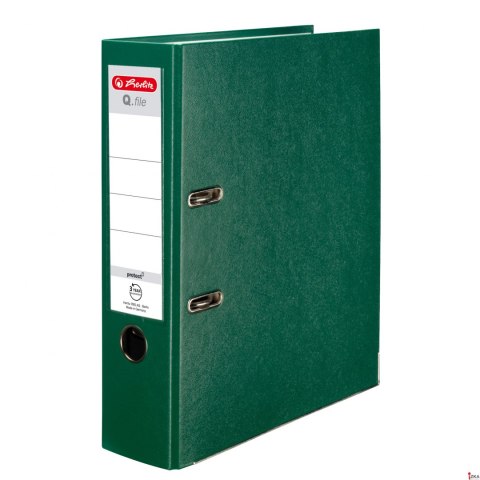 Segregator Q.FILE A4, 8 cm, PP zielony 300003086 HERLITZ