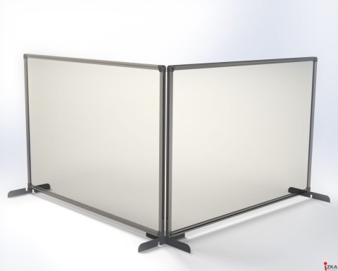 Osłona ochronna szyba pleksi w ramie aluminiowej, metalowa podstawa srebrna 60x65 Osłona ochronna szyba pleksi w ramie aluminiowej, metalowa podstawa srebrna 60x65
