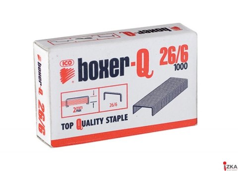 Zszywki SAX/BOXER 26/6 galwanizowane, 1000szt.ISAXBQ26/6