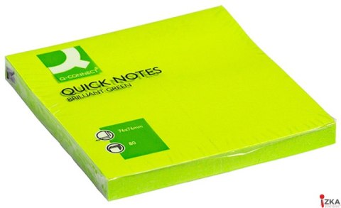 Bloczek samoprzylepny Q-CONNECT Brilliant, 76x76mm, 1x80 kart., zielony KF10515 Bloczek samoprzylepny Q-CONNECT Brilliant, 76x76mm, 1x80 kart., zielony KF10515