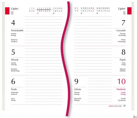 Terminarz Koliber 75x130mm 2026 Michalczyk i Prokop T-320-01 KALENDARZ tydzień na 2 stronach