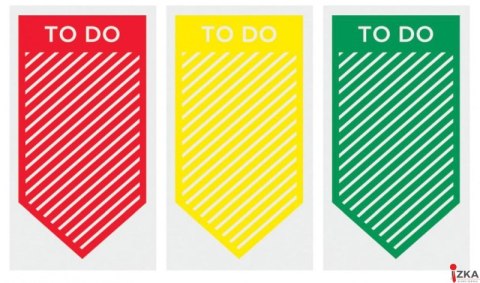 Zakładki indeksujące POST-IT_ (682-TODO), PP, 23,8x43,2mm, 3x20 kart., mix kolorów