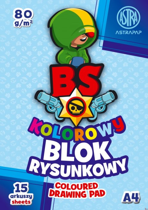 Blok kolorowy barwiony w masie ASTRAPAP A4 80g 15 ark BS&Rabbit, 106021003