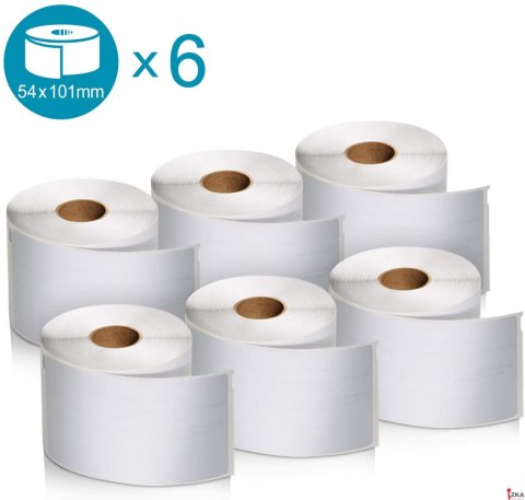 Identyfikator transportowy imienny - 101 x 54 mm, biały - VALUE PACK 6 szt. 2093092