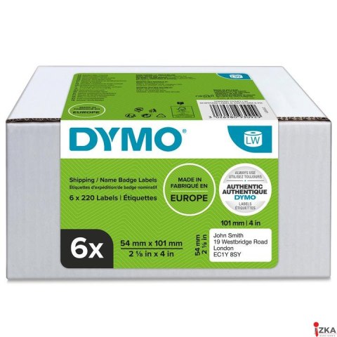 Identyfikator transportowy imienny - 101 x 54 mm, biały - VALUE PACK 6 szt. 2093092