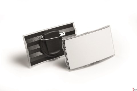 Identyfikator 40x75 mm z kombi klipem Antracy towy 812858 DURABLE