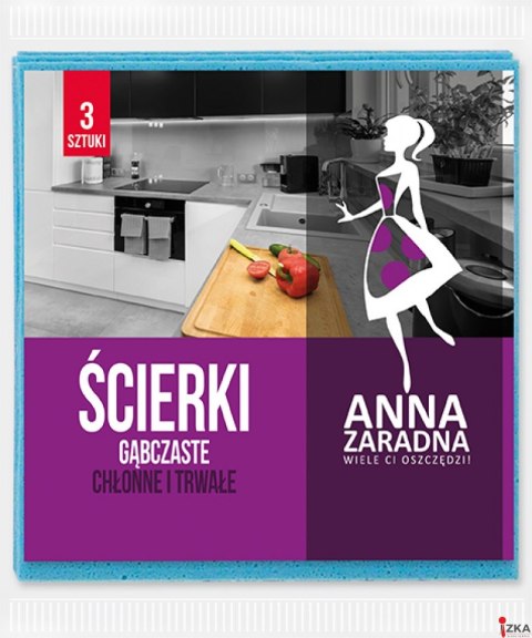 ANNA ZARADNA Ściereczka gąbczasta (3 szt.) PS-1002