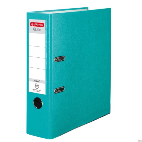 Segregator Q.FILE A4, 8 cm, PP turkus 300023547 HERLITZ