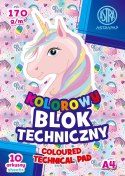 Blok kolorowy barwiony w masie ASTRAPAP A4 170g 10 ark BS&Unicorn, 106021006