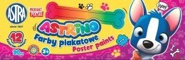 Farby plakatowe Astrino 12 kolorów - 20 ml ASTRA, 301221004