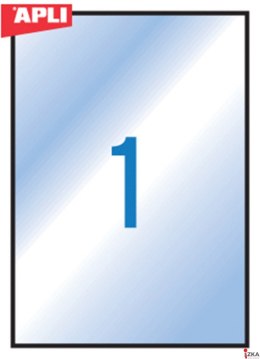 Etykiety 10053 210*297 poliestrowe przezroczyste (10) APLI