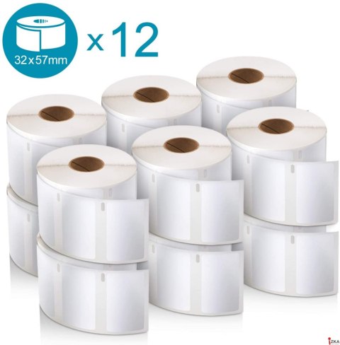 Etykiety DYMO różnego przeznaczenia - 57 x 32 mm, biały - VALUE PACK 12 szt. 2093095