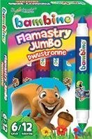 Flamastry BAMBINO dwustronne Jumbo 6 sztuk/12 kol. 5938