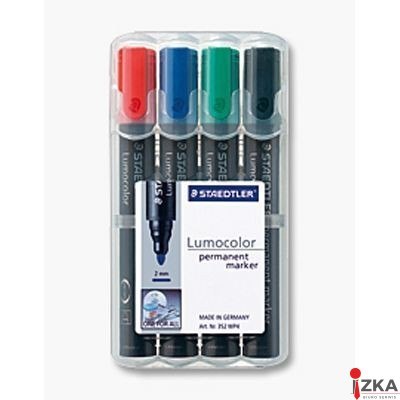 Marker Lumocolor, wodoodporny, okrągły, 4 kol. (2, 3, 5, 9) w etui box, Staedtler S 352 WP4