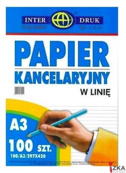 Papier kancelar.A3 linia (100) INTERDRUK