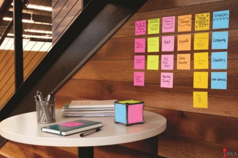 Kostka samoprzylepna POST-IT_ Super Sticky (2028-SS-RBWC), 76x76mm, 1x440 kart., mix kolorów