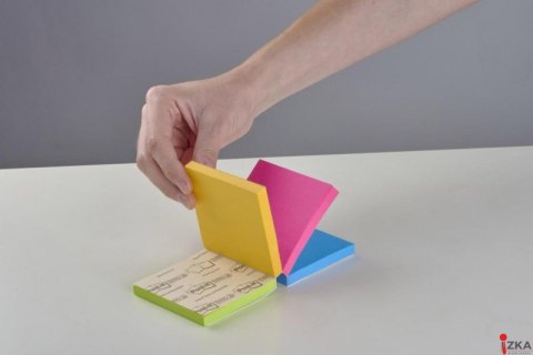 Multi kostka samoprzylepna POST-IT Super Sticky (2014-SC-BYFG),76x76mm, 4x75 kart., mix kolorów
