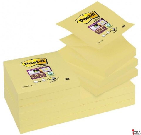 Bloczek_samoprzylepny POST-IT_ Super sticky Z-Notes (R330-12SS-CY), 76x76mm, 1x90 kart., żółty