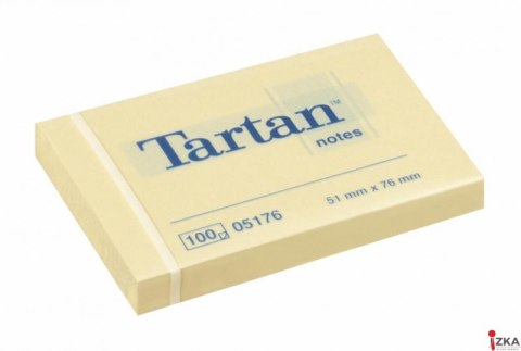 Bloczek TARTAN 76x76 żółte 100kartek 07676 3M 70007038261