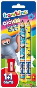 Ołówki do nauki pisania BAMBINO+1 temperówka na.blistrze