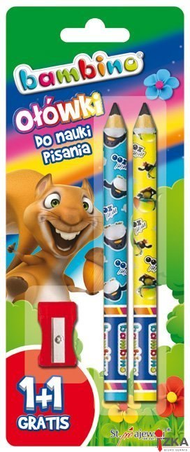 Ołówki do nauki pisania BAMBINO+1 temperówka na.blistrze