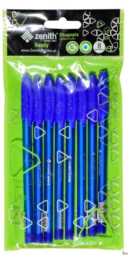 Długopis Zenith Handy 0,7mm, 8 sztuk, niebieski, 201318011