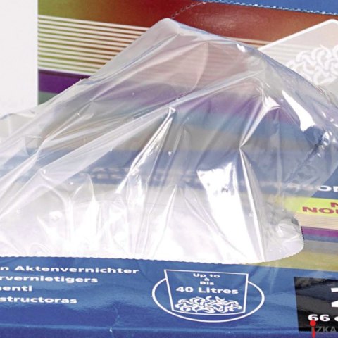 Plastikowe worki Rexel na ścinki do niszczarek z szerokim podajnikiem, o pojemności 175 litrów 100 szt. 40095 Plastikowe worki Rexel na ścinki do niszczarek z szerokim podajnikiem, o pojemności 175 litrów 100 szt. 40095