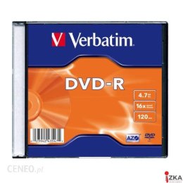 Płyta DVD-R VERBATIM SLIM 4.7GB x16 43557