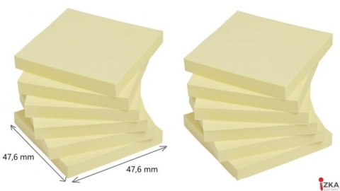 Bloczek samoprzylepny POST-IT_ Super Sticky (622-12SSCY-EU), 46,7x46,7 mm, 12x90 kart., żółty
