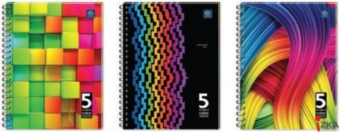 Kołozeszyt A5 100k 70g z perforacją 5 kolorów registrów INTERDRUK