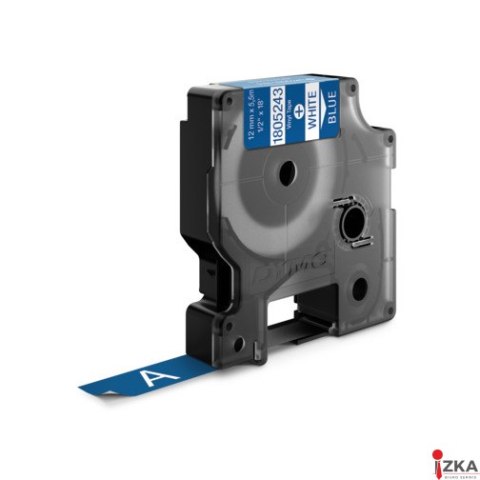 Taśma winylowa RHINO 12 mm biała na niebieskim 1805243 DYMO